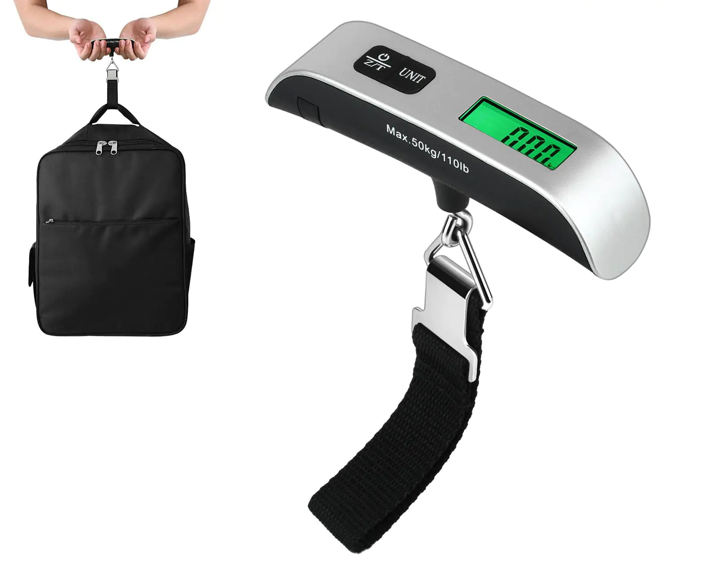 Portable Digital Luggage Scale with Temperature Sensor